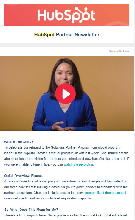 Email Marketing example